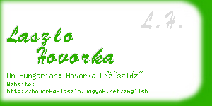 laszlo hovorka business card
